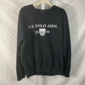 U.S. Polo Assn. Men's Black Crewneck Sweater